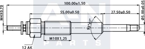 A-N PARTS A-N095093 - Kvēlsvece autospares.lv