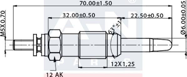 A-N PARTS A-N041234 - Kvēlsvece autospares.lv