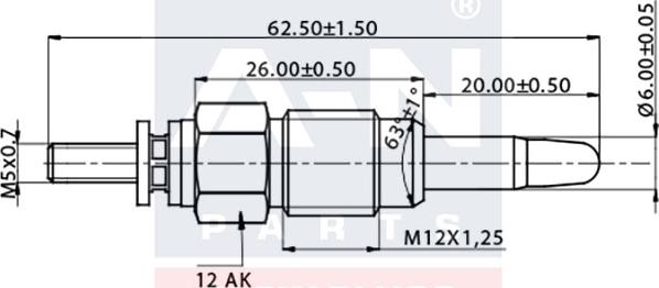 A-N PARTS A-N059173 - Kvēlsvece www.autospares.lv