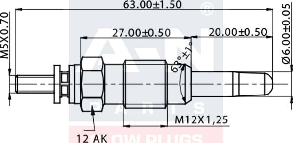 A-N PARTS A-N060237 - Glow Plug www.autospares.lv