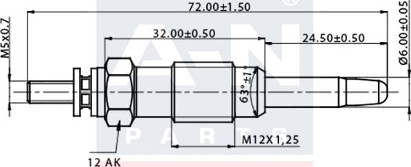 A-N PARTS A-N074106 - Kvēlsvece autospares.lv