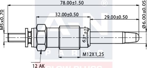 A-N PARTS A-N078141 - Kvēlsvece autospares.lv