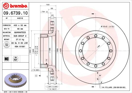 FTE BS4654 - Bremžu diski www.autospares.lv