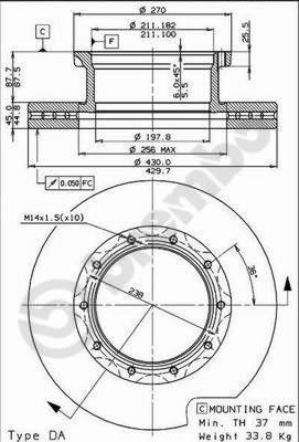 AP 44035 - Brake Disc www.autospares.lv