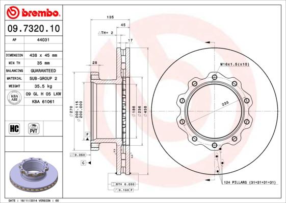 AP 44031 - Bremžu diski www.autospares.lv