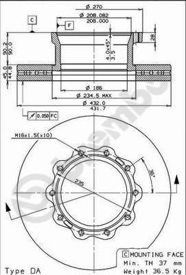 AP 44037 - Bremžu diski www.autospares.lv