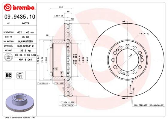 AP 44074 - Brake Disc www.autospares.lv