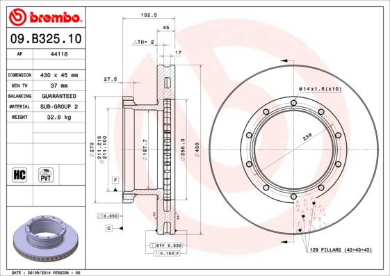 AP 44108 - Brake Disc www.autospares.lv