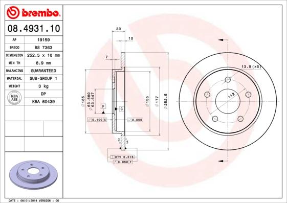 AP 19159 - Bremžu diski www.autospares.lv