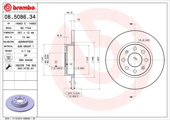 AP 14953 E - Bremžu diski www.autospares.lv