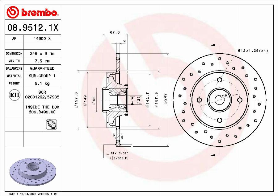 AP 14900 X - Тормозной диск www.autospares.lv