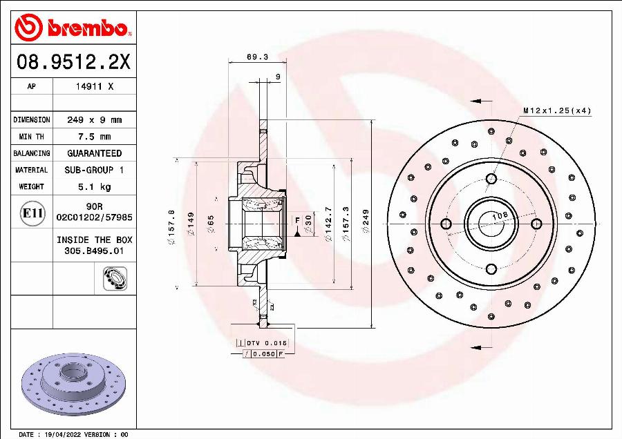 AP 14911 X - Тормозной диск www.autospares.lv