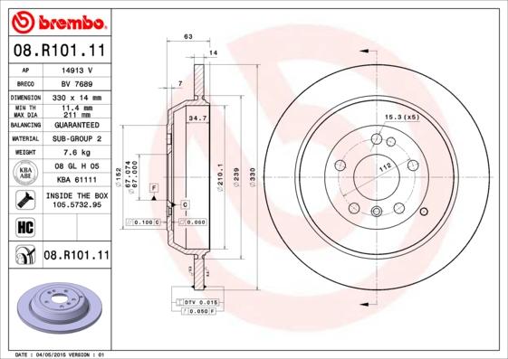 AP 14913 V - Bremžu diski autospares.lv