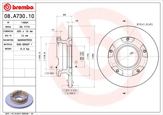 AP 14984 - Brake Disc www.autospares.lv