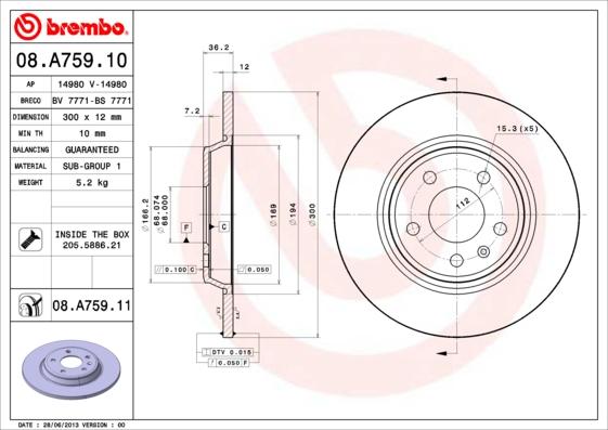 AP 14980 - Тормозной диск www.autospares.lv