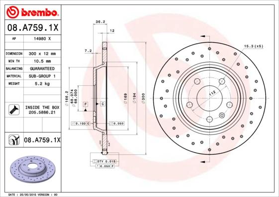 AP 14980 X - Тормозной диск www.autospares.lv