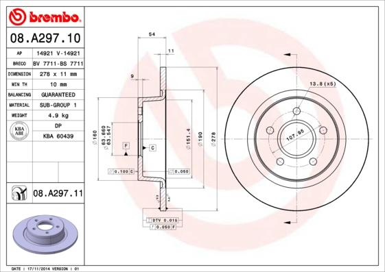 AP 14921 V - Bremžu diski autospares.lv