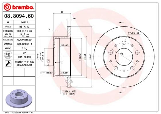 AP 14922 - Тормозной диск www.autospares.lv