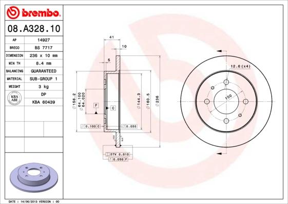 AP 14927 - Bremžu diski www.autospares.lv