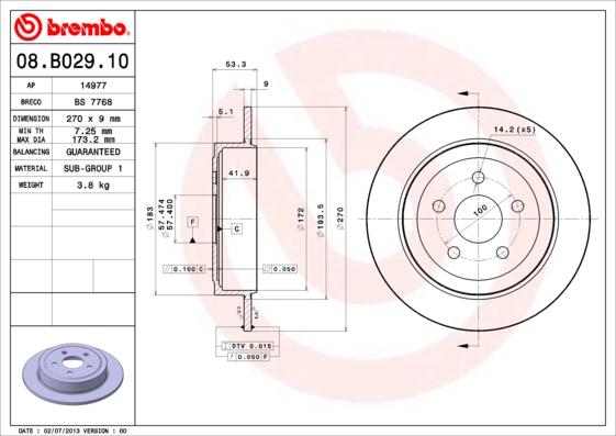 AP 14977 - Bremžu diski www.autospares.lv