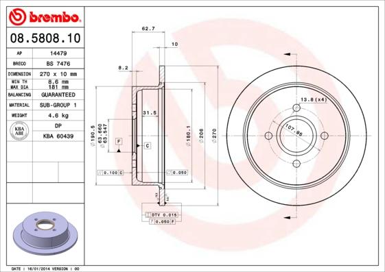 AP 14479 - Bremžu diski www.autospares.lv