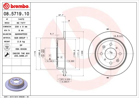 AP 14472 - Bremžu diski www.autospares.lv