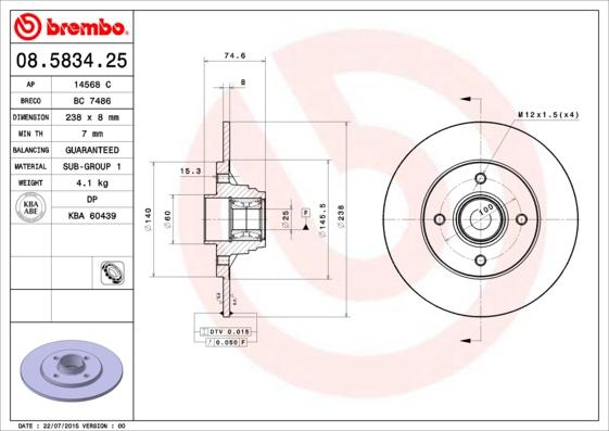 AP 14568 C - Bremžu diski autospares.lv