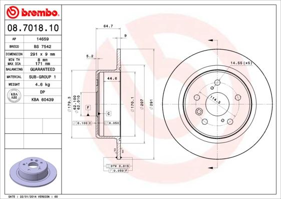 Quinton Hazell BDC5330 - Bremžu diski www.autospares.lv