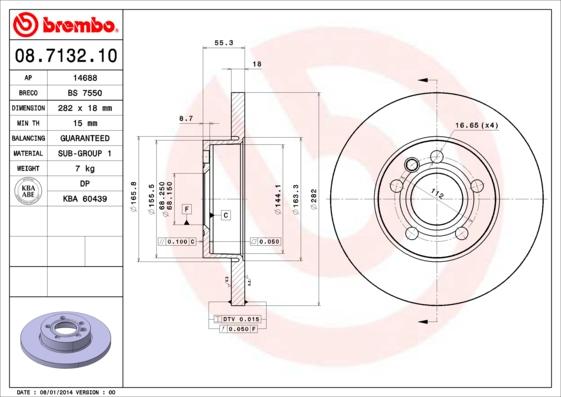 AP 14688 - Тормозной диск www.autospares.lv