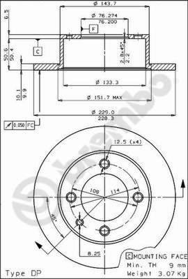 Brake Engineering DI952960 - Bremžu diski www.autospares.lv