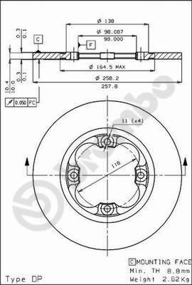 Cifam 800-012 - Bremžu diski www.autospares.lv