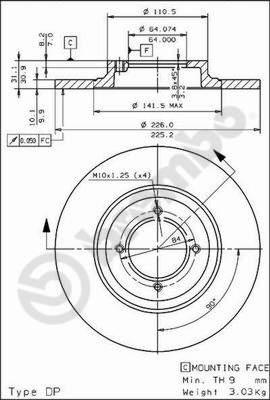 AP 14110 - Bremžu diski www.autospares.lv