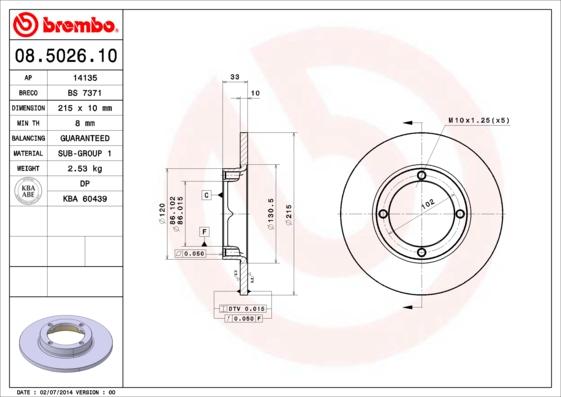 AP 14135 - Bremžu diski www.autospares.lv