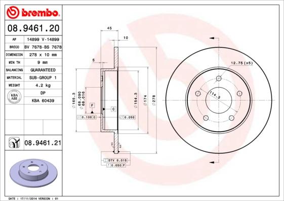 AP 14899 - Bremžu diski www.autospares.lv