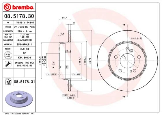 AP 14845 - Bremžu diski www.autospares.lv