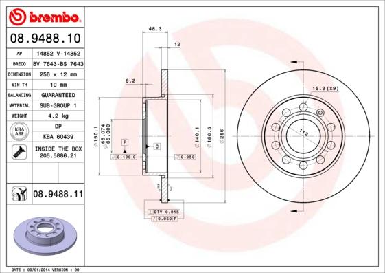 AP 14852 - Bremžu diski autospares.lv