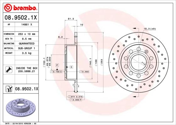 AP 14861 X - Brake Disc www.autospares.lv