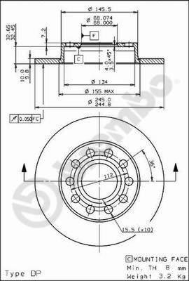 AP 14839 V - Bremžu diski www.autospares.lv