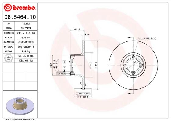 AP 14343 - Bremžu diski www.autospares.lv