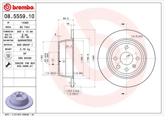 AP 14365 - Bremžu diski autospares.lv