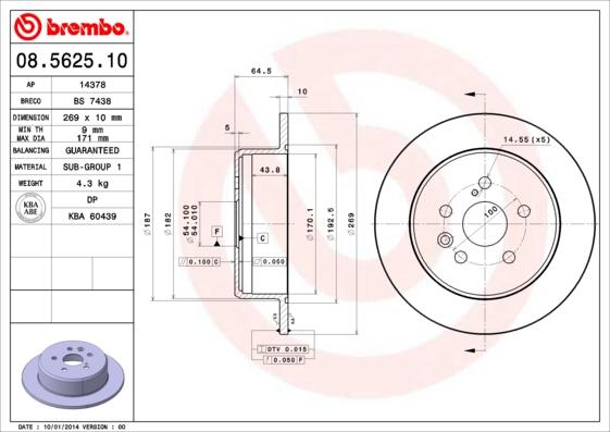 AP 14378 - Bremžu diski www.autospares.lv