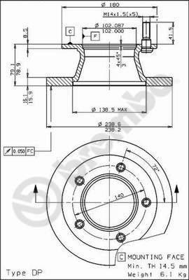 AP 14246 - Bremžu diski www.autospares.lv