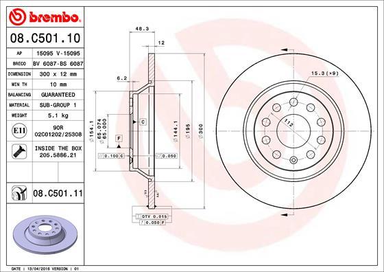 AP 15095 V - Bremžu diski autospares.lv