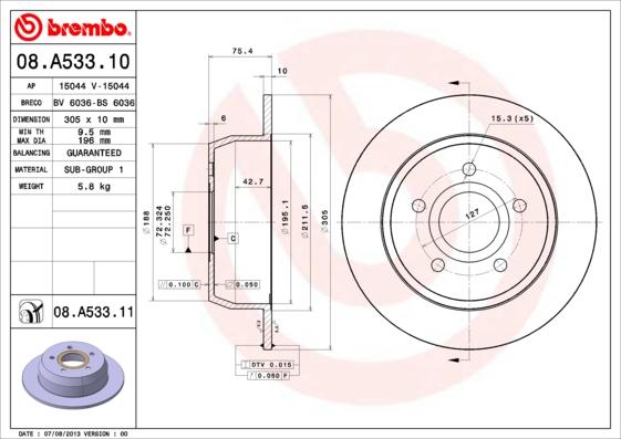 AP 15044 - Bremžu diski www.autospares.lv