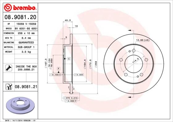 AP 15059 - Bremžu diski autospares.lv