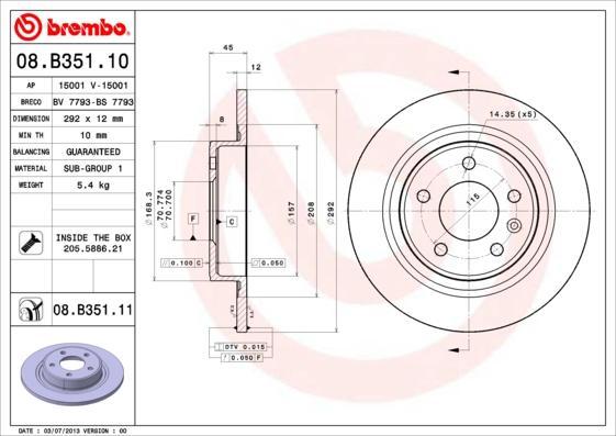 AP 15001 - Bremžu diski www.autospares.lv