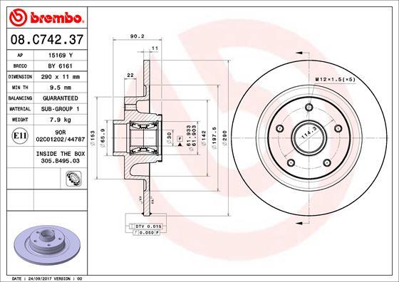 AP 15169 Y - Bremžu diski autospares.lv