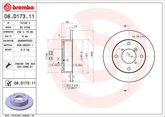 AP 15136 V - Bremžu diski www.autospares.lv