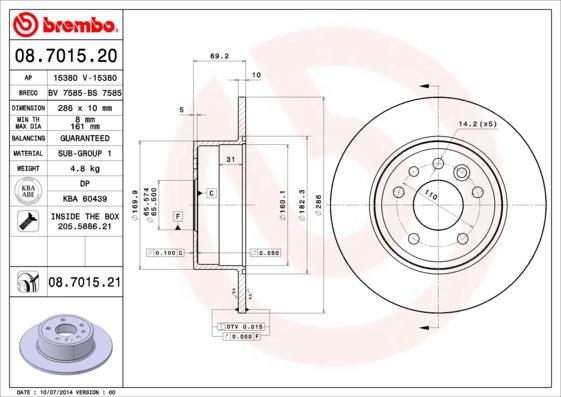 AP 15380 - Bremžu diski autospares.lv