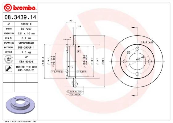 AP 10027 E - Bremžu diski autospares.lv